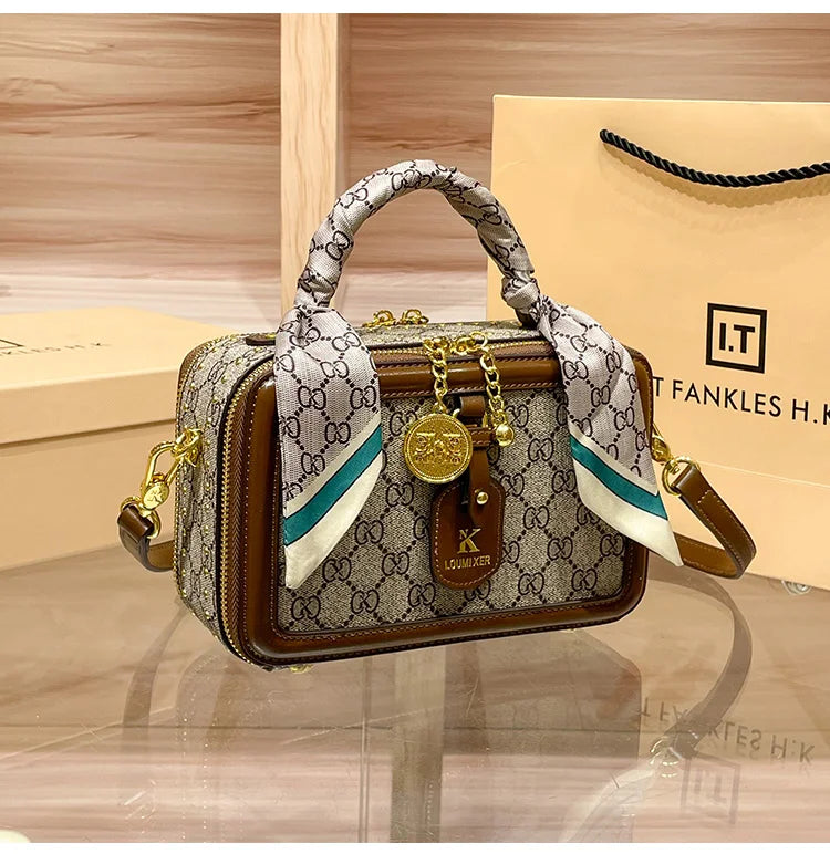 Brand Women's Bag 2025 New Style Light Luxury Western Style High Quality Handbag Designer Casual Versatile Crossbody Bag PlatiNum