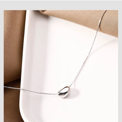 Collana in argento sterling 925 con ciondolo soia Gioielli di moda di alta qualità per catene da donna Regalo di compleanno di nozze PlatiNum