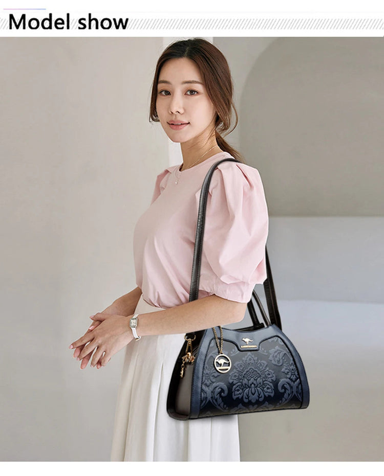 New Women Bag Luxury Designer Cowhide Handbags for Women Famous Brands Crossbody bag for Women Leather Shoulder Bags Sac a main PlatiNum