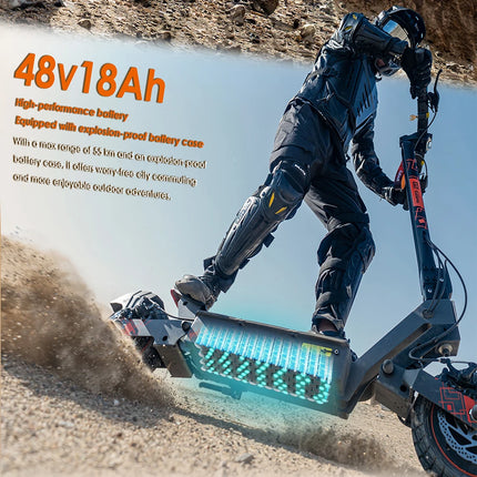 Monopattino Elettrico Pieghevole per Adulti KuKirin G2 Ultra 1600W 48V 18Ah Velocità Massima   Autonomia di 50 km/h, 55 km di autonomia, pneumatici da 10 pollici