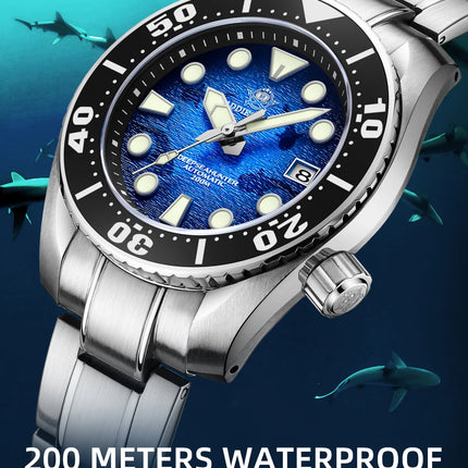 ADDIESDIVE Watches For Men Sapphire Luxury NH35 Mechanical Wristwatch 200m Waterproof Ceramic Bezel BGW9 Luminous Diving Watch