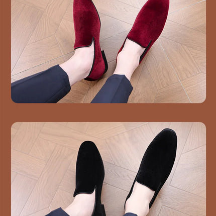 Nuove Scarpe Eleganti da Uomo in Pelle Nera, Blu e Rossa, Mocassini da Guida, Scarpe Formali da Cerimonia e Matrimonio, Calzature da Cerimonia