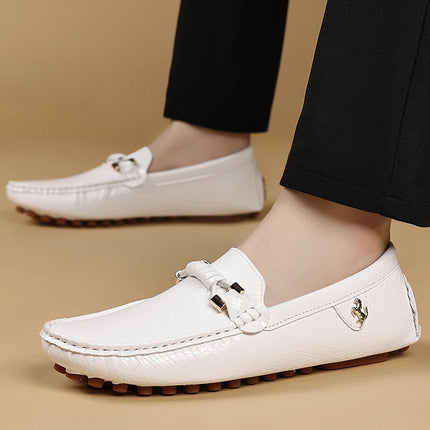 Scarpe casual da uomo nere classiche, comode scarpe basse in pelle PU da uomo, scarpe leggere senza lacci, scarpe da guida da uomo