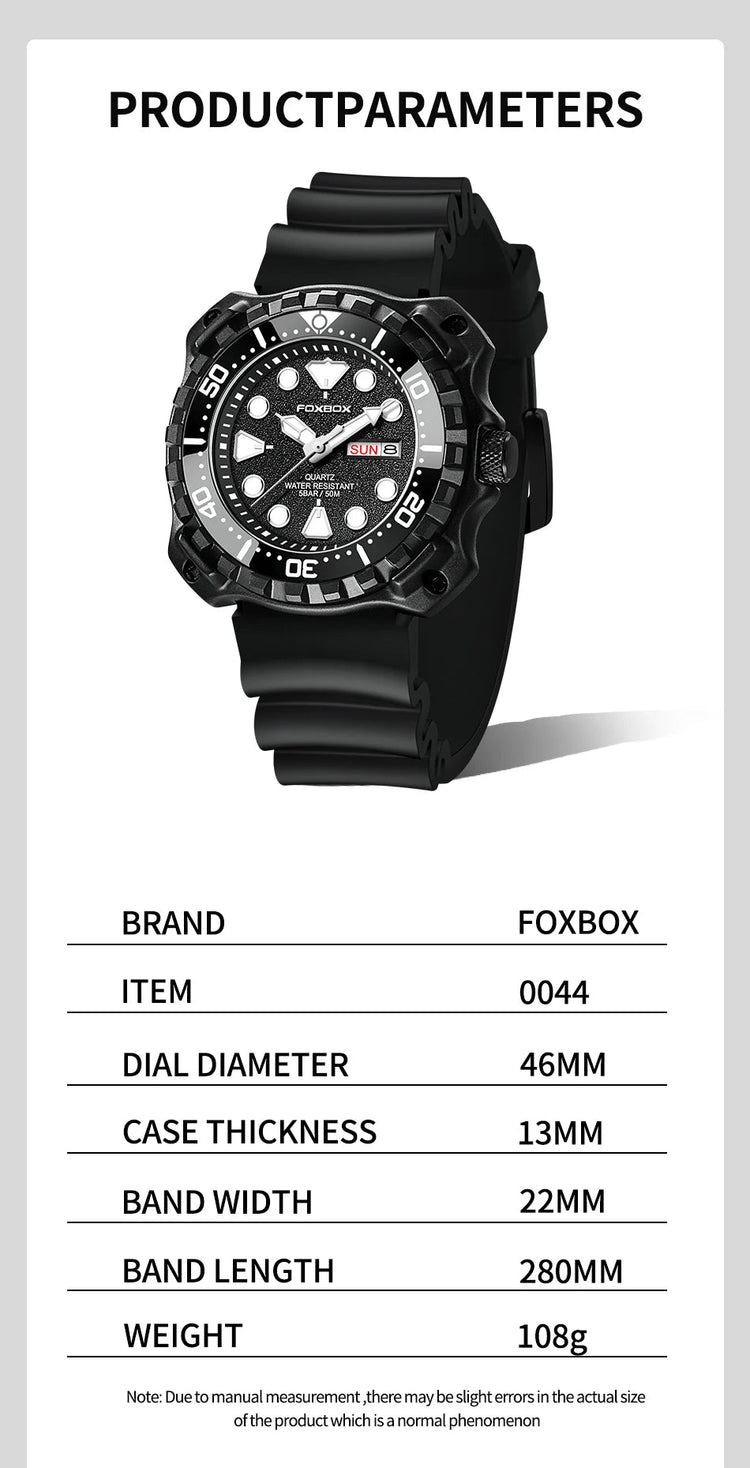 Orologio da uomo LIGE 2026 alla moda, orologio sportivo di lusso con quadrante grande, impermeabile, luminoso, al quarzo, con datario, per uomo, marca Foxbox platinumshop