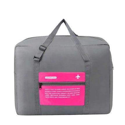 Korean Foldable Square Airplane The Tote Bag Waterproof Handbag Packing Cubes For Travel Oxford Cloth Weekend Travel Bag Luggage PlatiNum