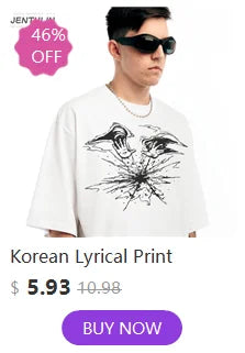 Y2K T-shirt Short Kpop Street Fashion Print Unisex Short Sleeve Top Casual Loose Drawstring Shorts Pants Women Men Clothing Tees