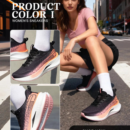 Baasploa Running Shoes Men Carbon Plate Professional Cushioning Anti-slip Sneaker Female Casual Breathable Jogging Sports Shoes PlatiNum
