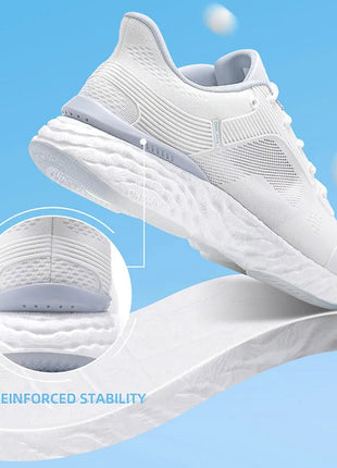 ONEMIX YUE SHUANG Running Shoes for Men Air Cushion Athletic Couple Trainers Sport Runner Shoes Outdoor Women Walking Sneakers PlatiNum