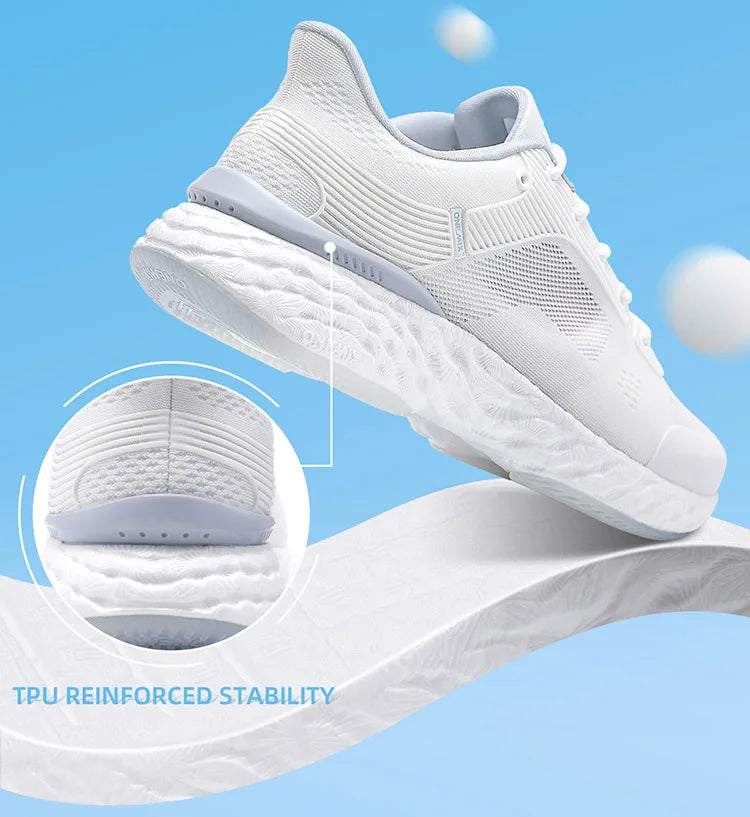 ONEMIX YUE SHUANG Running Shoes for Men Air Cushion Athletic Couple Trainers Sport Runner Shoes Outdoor Women Walking Sneakers PlatiNum