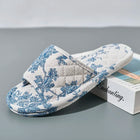 Nuove pantofole da casa Scarpe da pavimento floreali in morbido cotone Pantofole da interno antiscivolo leggere alla moda Pantofole da coppia per camera da letto