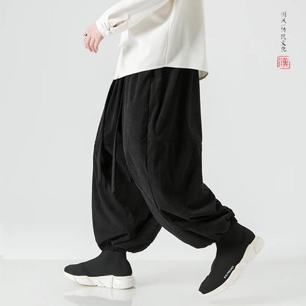 Pantaloni di velluto a coste da uomo autunno inverno pantaloni larghi casual oversize da uomo streetwear moda Harajuku donna pantaloni in vita elastica da uomo