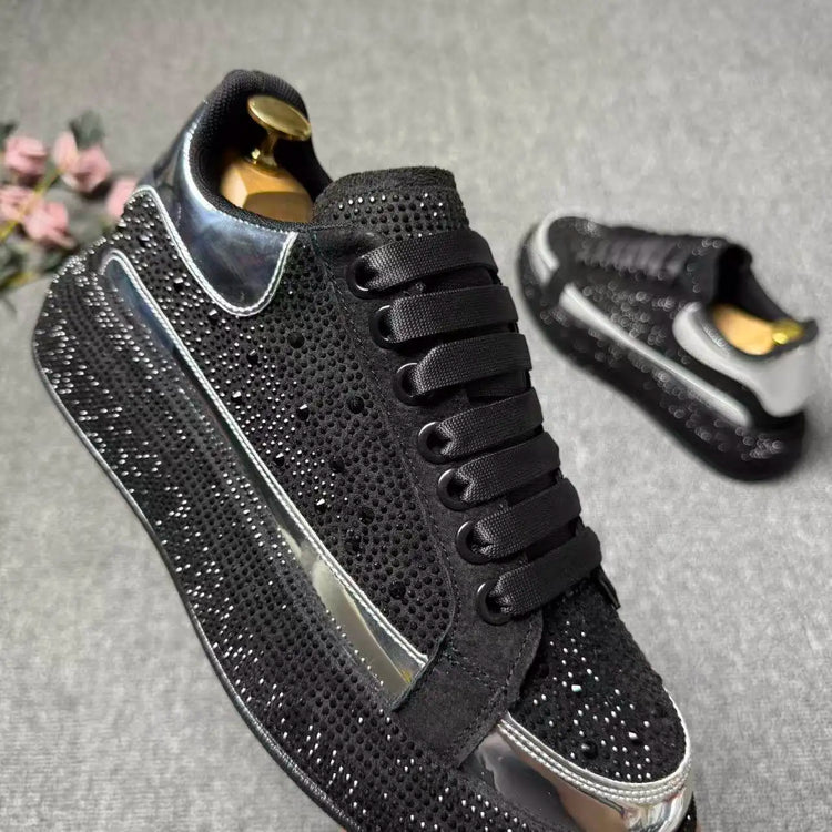 2026 spring and autumn new trendy brand low-top hot diamond board shoes men's lace-up versatile sports dad shoes