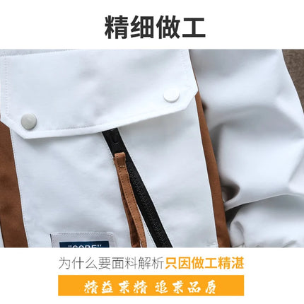 Windbreaker Regular Zipper Jacket 2023 Spring Men's Hooded Trend Printed Jacket Hip Hop Top Men's Low Price