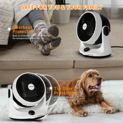 1500W Electric Heater Fan PTC Ceramic Heating Electric Heaters And Air Circulation Fans Fast Heating & Cooling Energy Saving