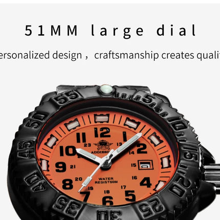 ADDIESDIVE 44mm Men's  Wrist Watch 50m Water Resistant Large Luminous Dial Date Display Stainless Steel Men's Quartz Watch