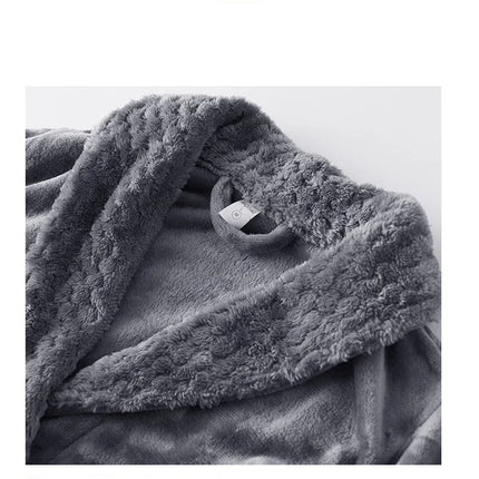 Donna Autunno e Inverno Caldo Lungo Velluto Corallo Spessore Coppia Accappatoi Da Bagno Uomo Donna Pigiama Doccia Accappatoio Asciugamani Da Bagno Per Adulti