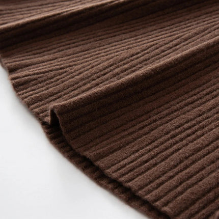 Woman's 100% Cashmere Knittwear Skirt Autumn Winter Elegant Mermaid Mid-calf High Waisted Slim Office Lady Dress Light Luxury PlatiNum