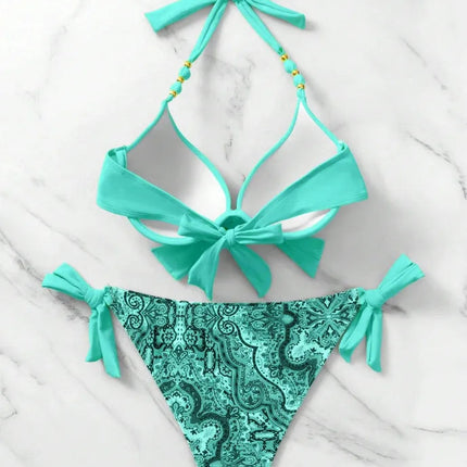 Sexy Push Up Bikini 2024 Costume da bagno donna Due pezzi Costumi da bagno Perizoma femminile Bikini Set Nuoto per costumi da bagno Biquini brasiliano platinumshop