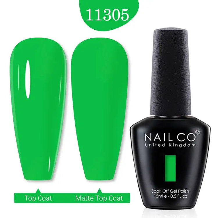 NAILCO 15ml Green Blue Series UV Nail Gel Polish Blue Colors UV&LED Gel Varnish Red Soak Off Semi Permanent LED Nail Gel Varnish