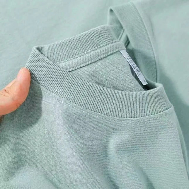 100% Cotton T-shirt Men Women Solid Color O-Neck Short Sleeve Top Summer Korean Loose Half Sleeve T-shirt Unisex M-4XL