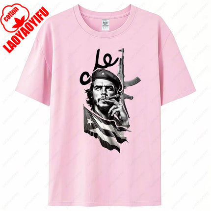 Che Guevara Shirt Rebel Cuban Shirt Guerrilla Revolution Casual Short Sleeve Men's High Quality Cotton T-Shirt