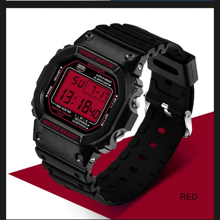 SANDA G Style LED Orologio digitale Unisex Antiurto Impermeabile Orologi sportivi Ragazzo Ragazza Cronometro Orologio elettronico a LED militare platinumshop