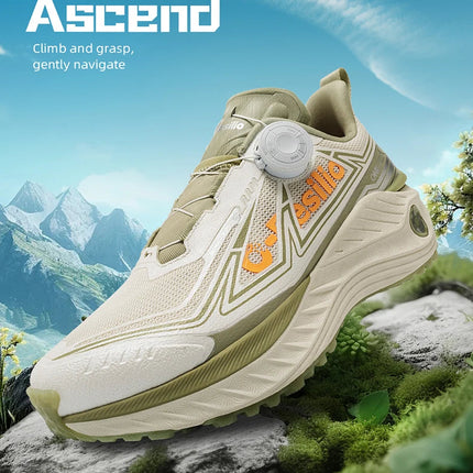 ONEMIX Sneakers da corsa per esterni Scarpe da trail elastiche da uomo Sneakers da donna leggere e traspiranti Coppia scarpe casual impermeabili PlatiNum