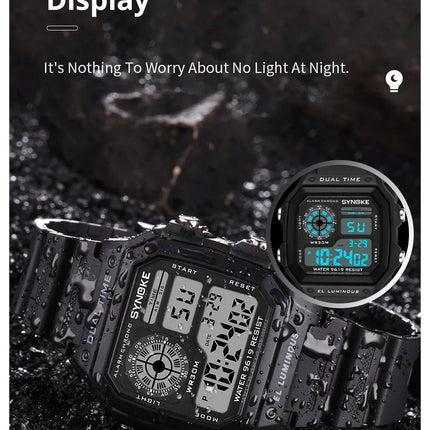 SYNOKE Military Digital Watches Men Sports cronografo luminoso impermeabile maschile orologi da polso elettronici Relogio Masculino platinumshop