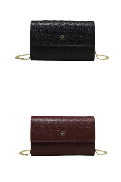 Borsa a tracolla da donna alla moda CH con design con stampa di lettere Borsa a catena da donna versatile essenziale per il Festival 2025