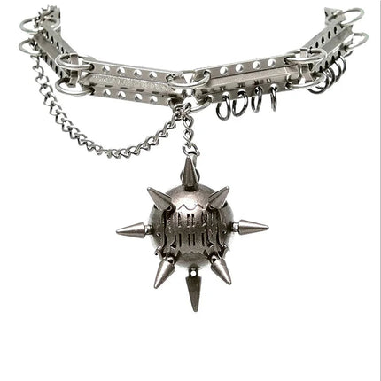 Set di Gioielli Punk Rock per Donne e Uomini, Collane e Anelli con Ciondolo a Croce Gotica, Collezione di Accessori Gioiello Audaci platinumshop