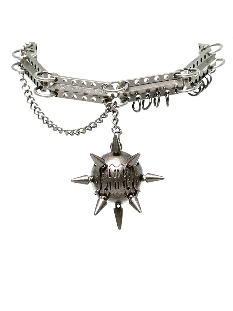 Set di Gioielli Punk Rock per Donne e Uomini, Collane e Anelli con Ciondolo a Croce Gotica, Collezione di Accessori Gioiello Audaci platinumshop