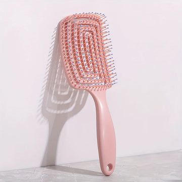 Ladies Ribs Hair Comb Fluffy Comb High Cranium Styling Artifact Long Straight Hair Curl Comb Big Bend Wet and Dry Massage Comb