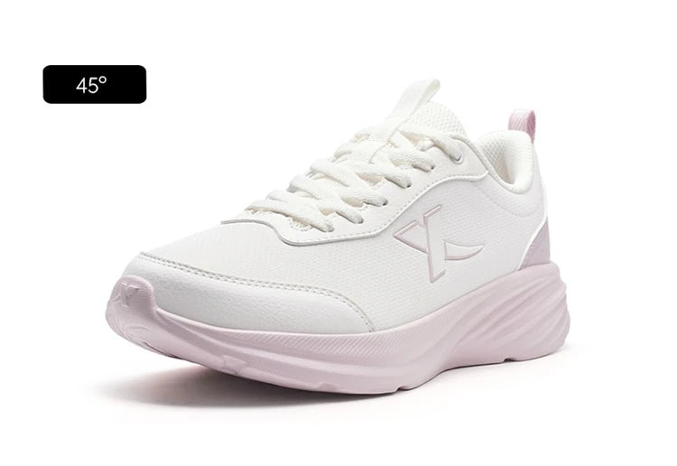 Xtep Running Shoe for Women Support Yu Yi Fw Cushioning Shock WaterProof Stability Durability Breathable Sneakers 875418110055 PlatiNum