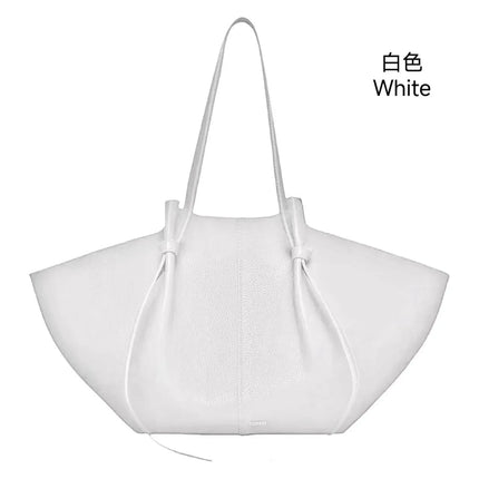 Borsa tote grande da donna, borsa a tracolla in pelle scamosciata, design con nodo, borsa versatile