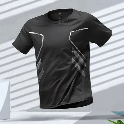2025 Men's fashion top T-shirt, skin-friendly, breathable, highly elastic, quick-drying PlatiNum