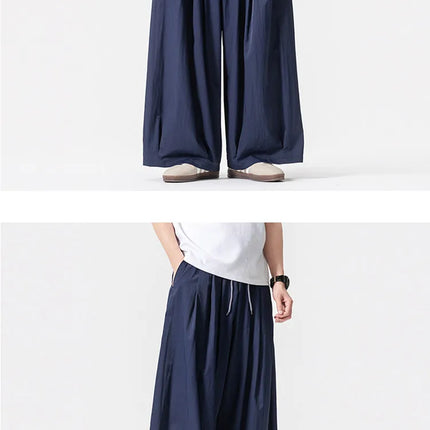 Pantaloni Harem Oversize da Uomo Leggeri Sottili Traspiranti Tinta Unita Stile Harajuku Gamba Larga Casual Moda Pantaloni Dritti Uomo 5XL