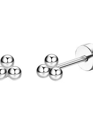 Florideco 1 paio di orecchini a bottone ipoallergenici con retro piatto per donna uomo orecchini a bottone per cartilagine in acciaio inossidabile chirurgico platinumshop