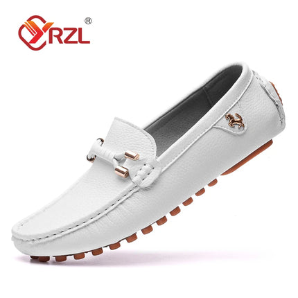 YRZL Mocassini da uomo Scarpe in pelle fatte a mano Scarpe da guida casual Scarpe slip-on Mocassini comodi di lusso Scarpe da uomo Taglie forti 37-48