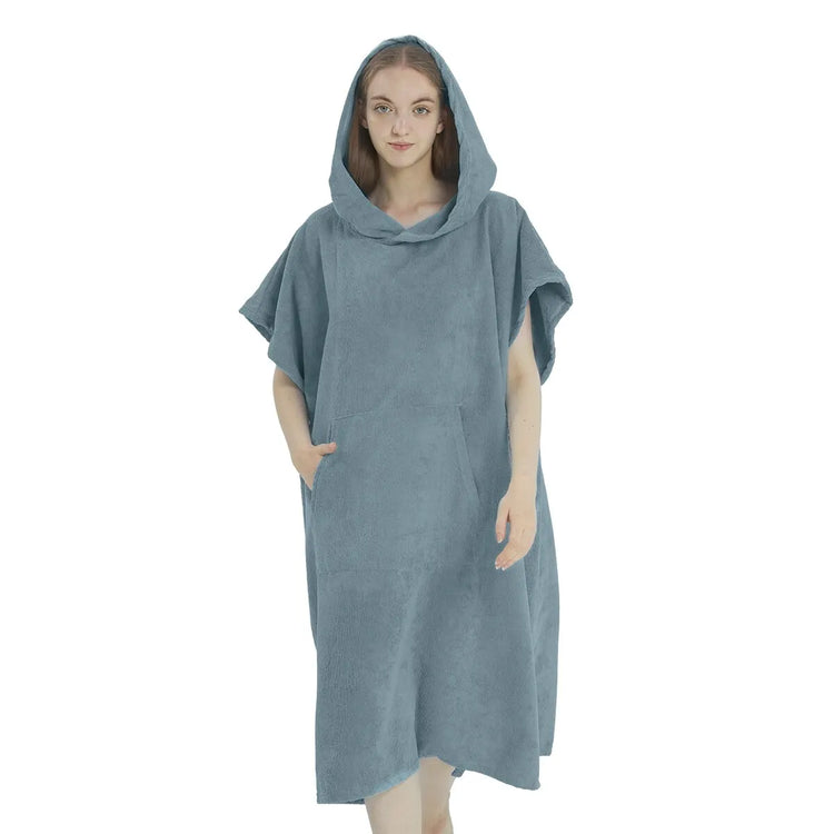Poncho da surf Asciugamano Poncho Asciugamano ad asciugatura rapida Felpa con cappuccio Abito da spiaggia in microfibra Poncho fasciatoio Asciugamano da bagno Poncho da spiaggia per adulti