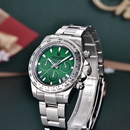 PAGANI DESIGN Nuovo orologio da polso al quarzo da uomo con lunetta in acciaio inossidabile, cronografo di lusso con vetro zaffiro VK63, orologio da uomo reloj hombre platinumshop