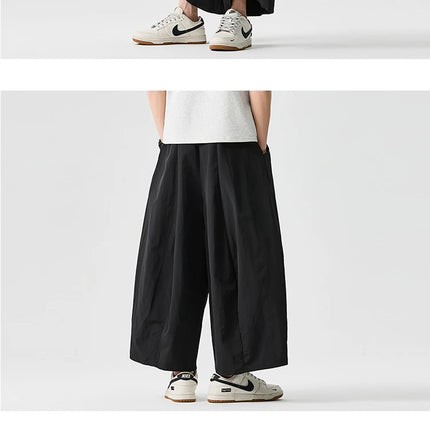 2026 Pantaloni estivi a gamba larga Vendite da uomo Pantaloni casual Stili giapponesi Samurai Costume Harun Pantaloni da uomo Pantaloni lanterna Pantaloni sportivi