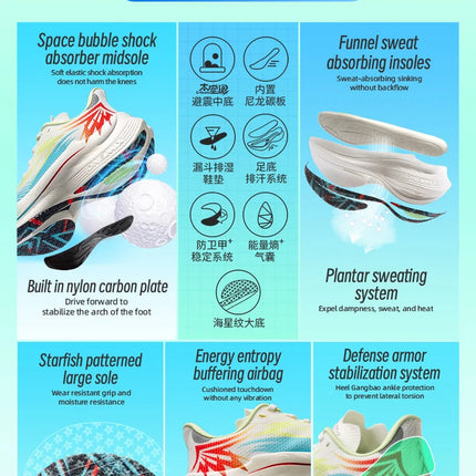ONEMIX 2026 Nuove Scarpe da Corsa e Allenamento per Uomo, Suola Intera in Nylon, Scarpe Sportive Traspiranti Estive per Donna PlatiNum
