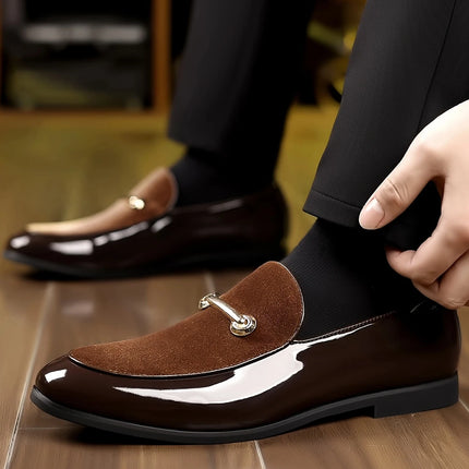 QRLQRL Mocassini di Lusso in Pelle Scamosciata Verde da Uomo, Slip-on con Nappe, Scarpe Morbide in Pelle per Matrimonio, Scarpe Basse in Pelle Nubuck