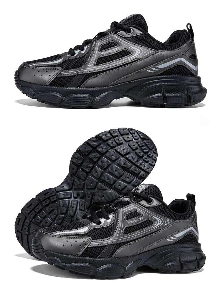 Baasploa Scarpe da corsa retrò da donna Scarpe da jogging sportive con lacci in rete da esterno Scarpe casual leggere e traspiranti antiscivolo da donna