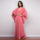 Cover Up Caftano casual da donna Taglie forti Abiti da spiaggia Abito da bagno con maniche a pipistrello platinumshop