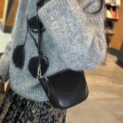 Nuova borsa in vera pelle, versatile borsa a tracolla piccola in pelle di vacchetta di alta qualità per donna