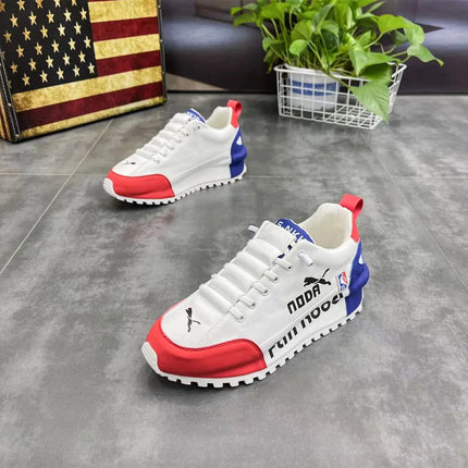 2026 New Men's Black Breathable Casual Shoes High Street Men's Lace-up Wear-resistant Casual Shoes Men's Shoes