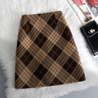 Plaid Woolen Short Skirts Women Autumn Winter New Zipper High Waist Temperament Mini Skirt Woman Retro Thicken Checked Skirts PlatiNum