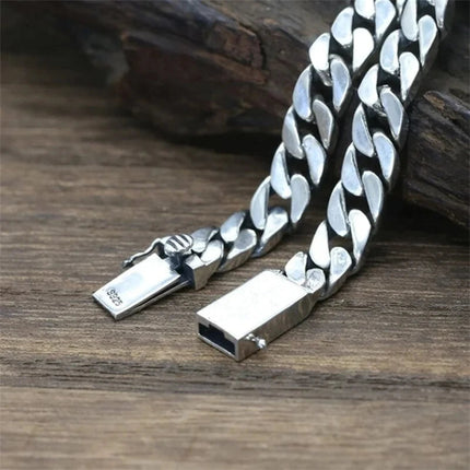 100% S925 Collana in argento sterling Bracciale Punk S925 Gioielli in argento Non sbiadisce mai Carry certificato Uomo Donna Gioielli Regali platinumshop