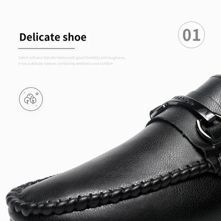 Mocassini Estivi da Uomo in Pelle Comodi e Leggeri, Scarpe Casual Morbide e Piatte, Ciabatte Quotidiane da Uomo